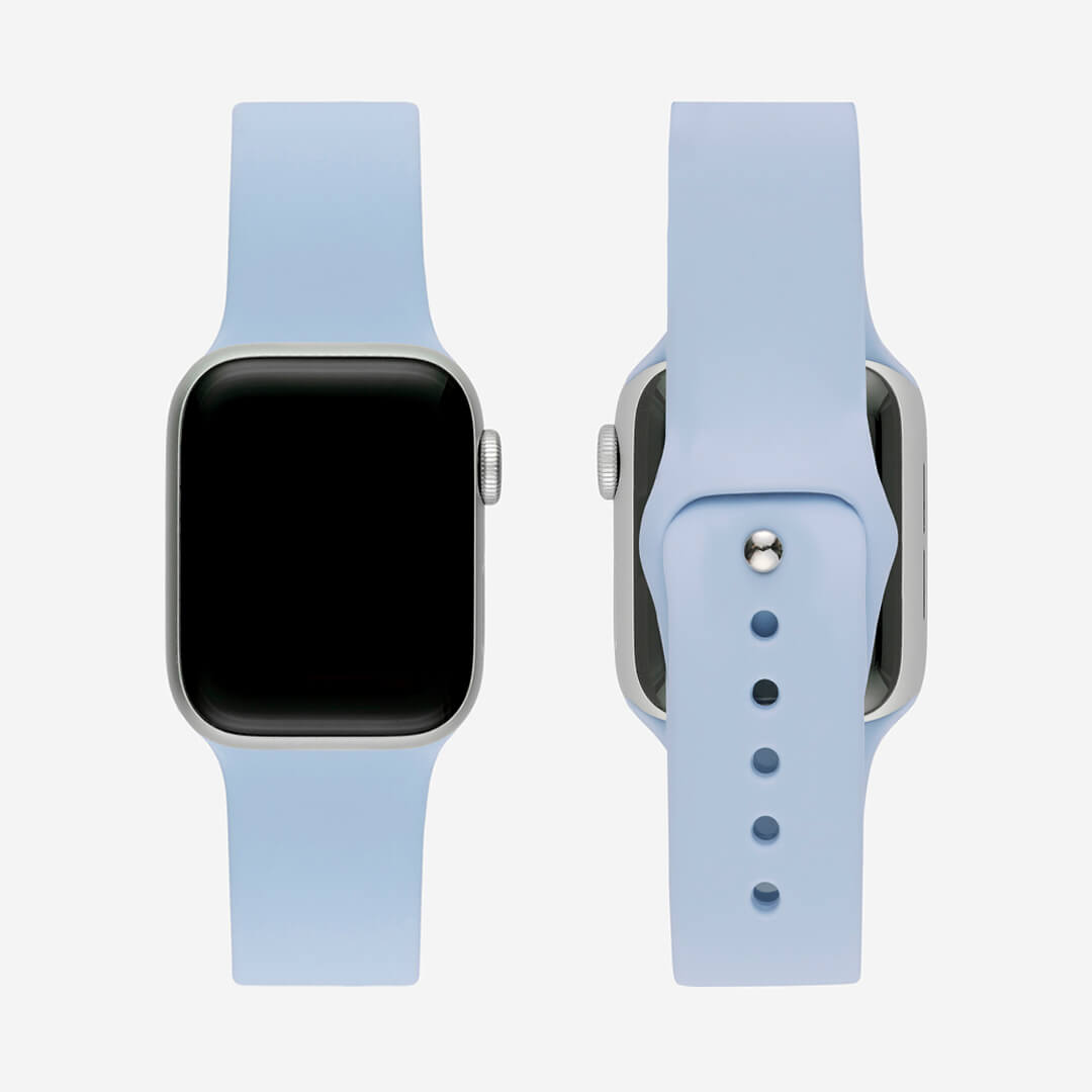 Classic Silicone Apple Watch Band - Blue Mist