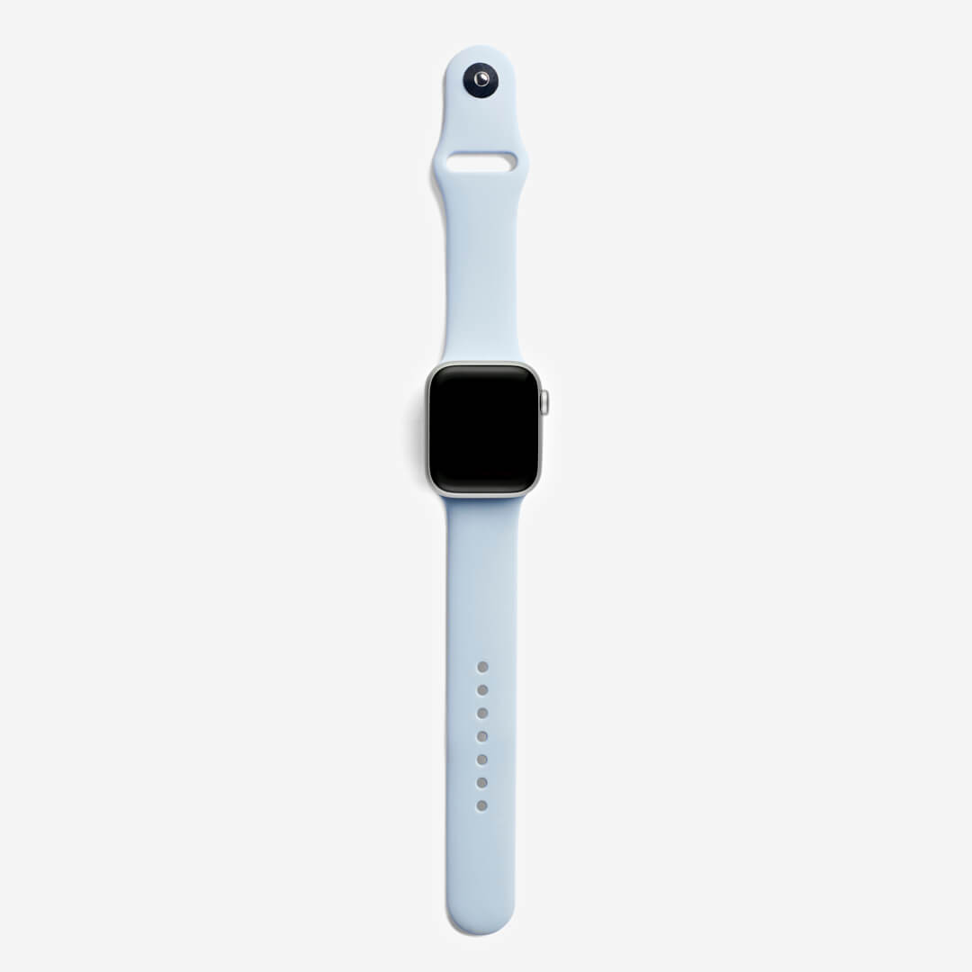 Classic Silicone Apple Watch Band - Blue Mist