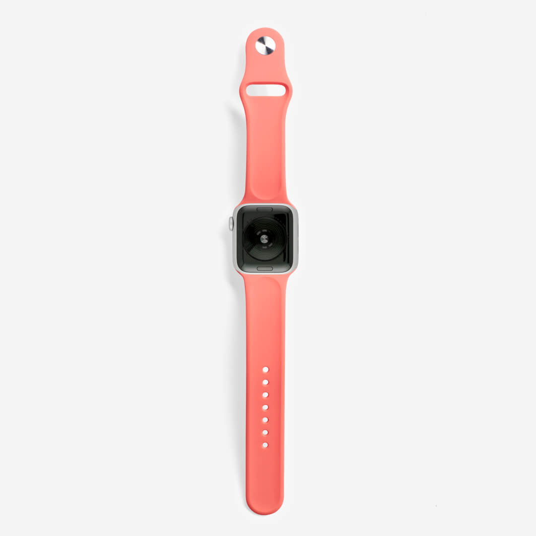 Classic Silicone Apple Watch Band - Coral