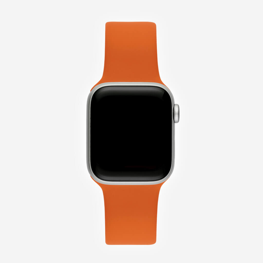 Classic Silicone Apple Watch Band - Dark Orange