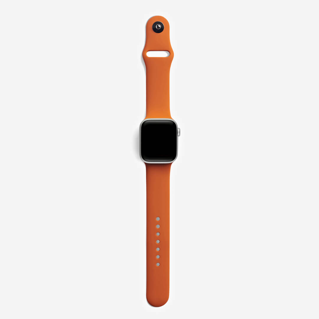 Classic Silicone Apple Watch Band - Dark Orange