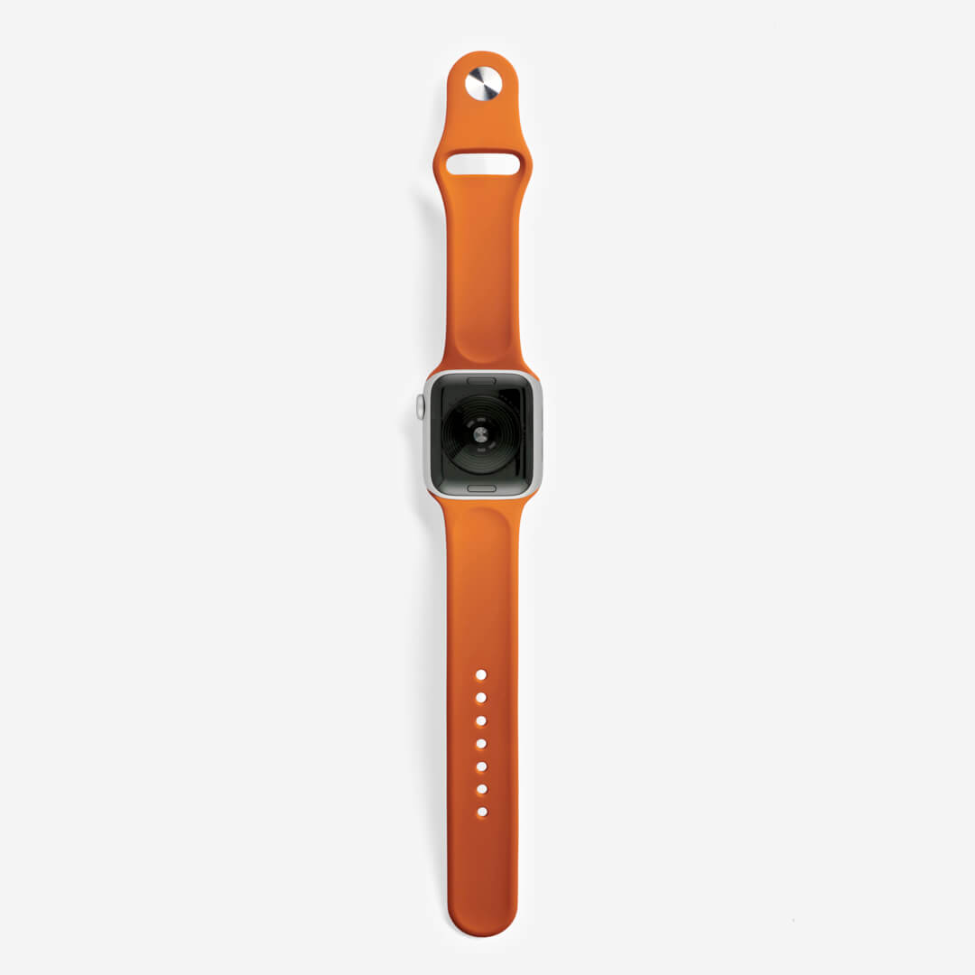 Classic Silicone Apple Watch Band - Dark Orange