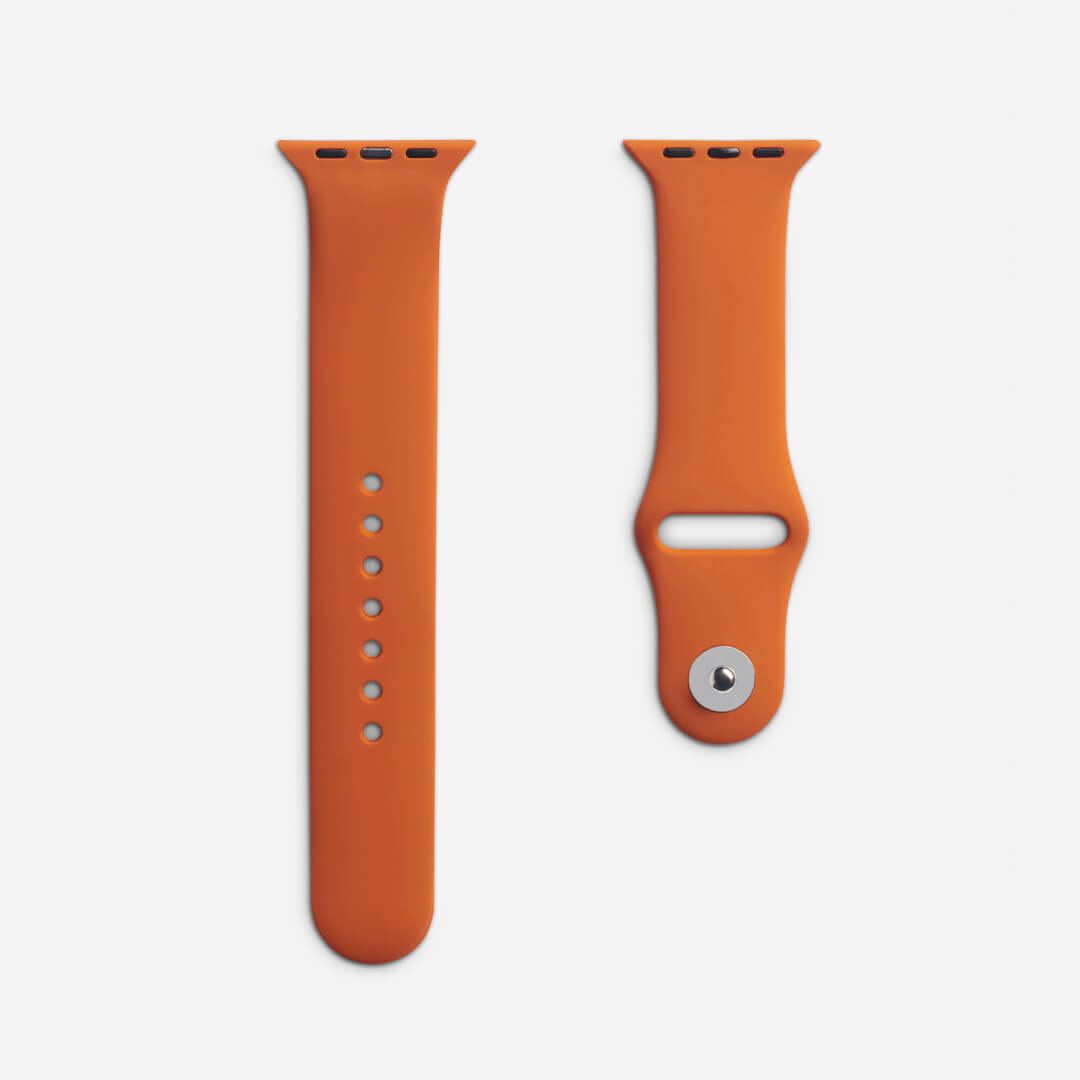 Classic Silicone Apple Watch Band - Dark Orange