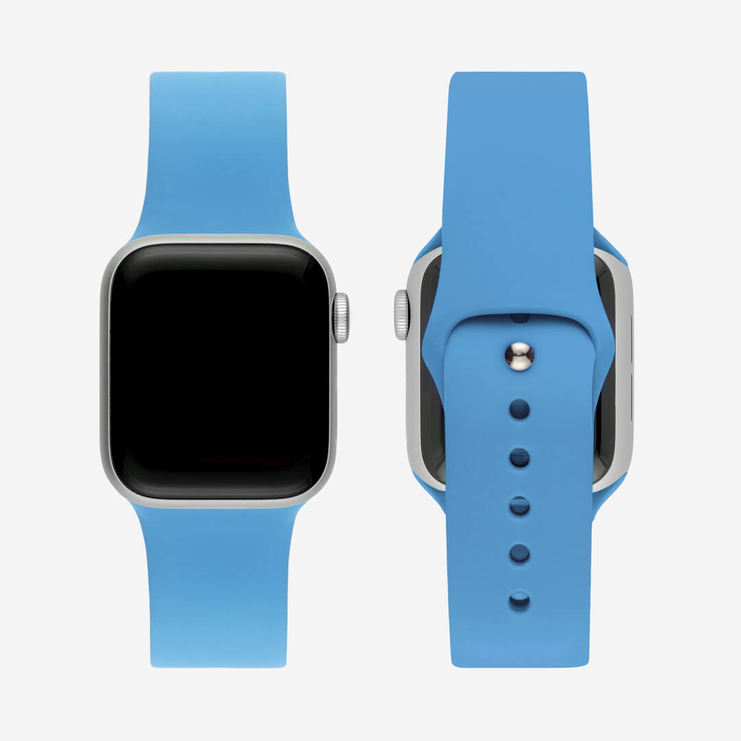 Classic Silicone Apple Watch Band - Denim Blue