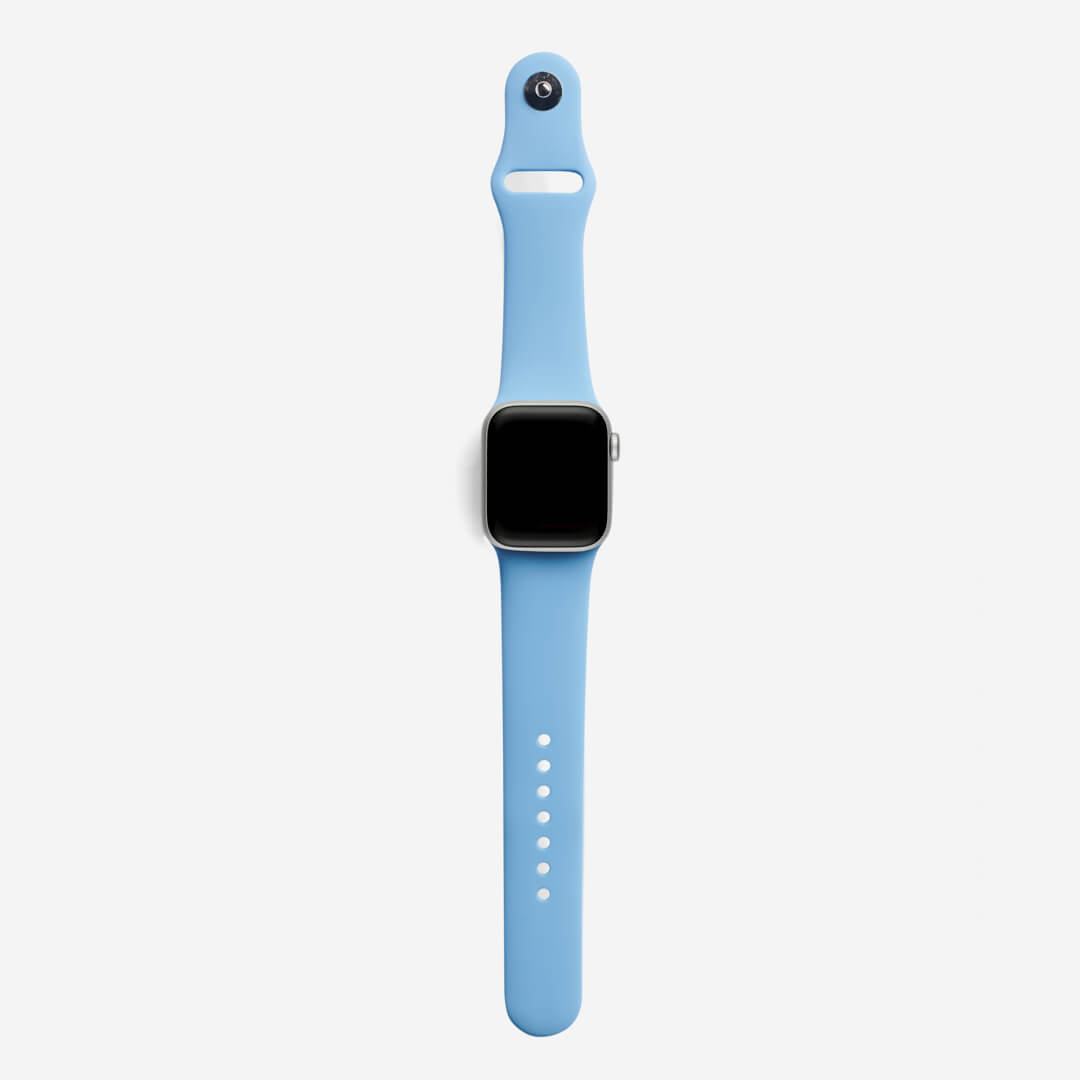 Classic Silicone Apple Watch Band - Denim Blue