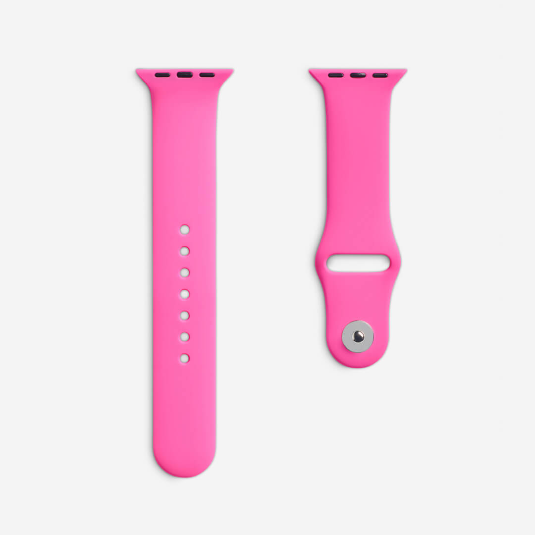 Classic Silicone Apple Watch Band - Hot Pink