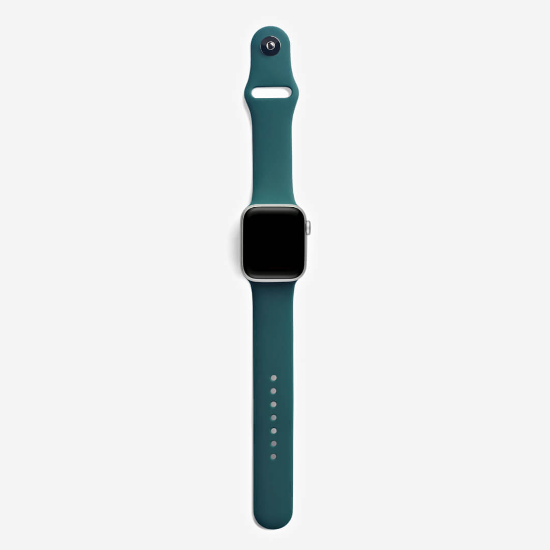 Classic Silicone Apple Watch Band - Mallard Green