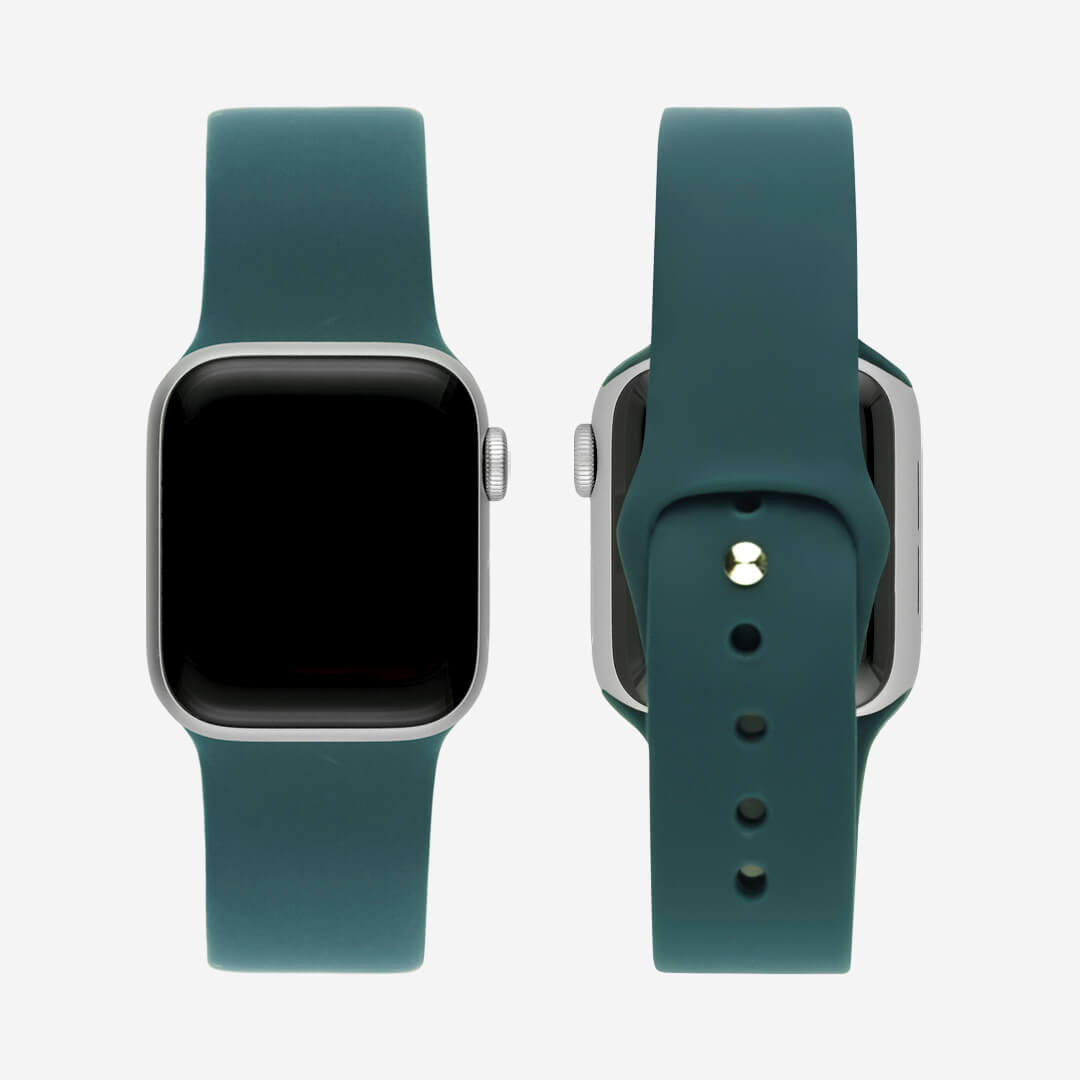 Classic Silicone Apple Watch Band - Mallard Green