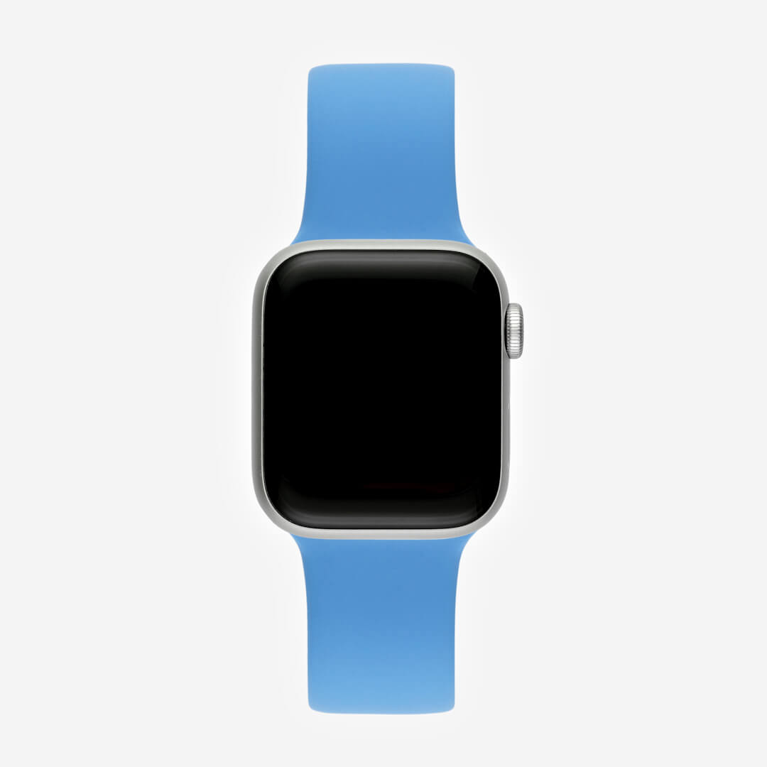 Classic Silicone Apple Watch Band - Plain Blue