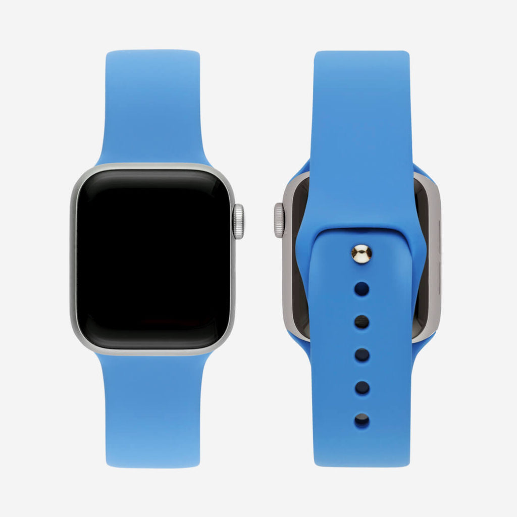 Classic Silicone Apple Watch Band - Plain Blue