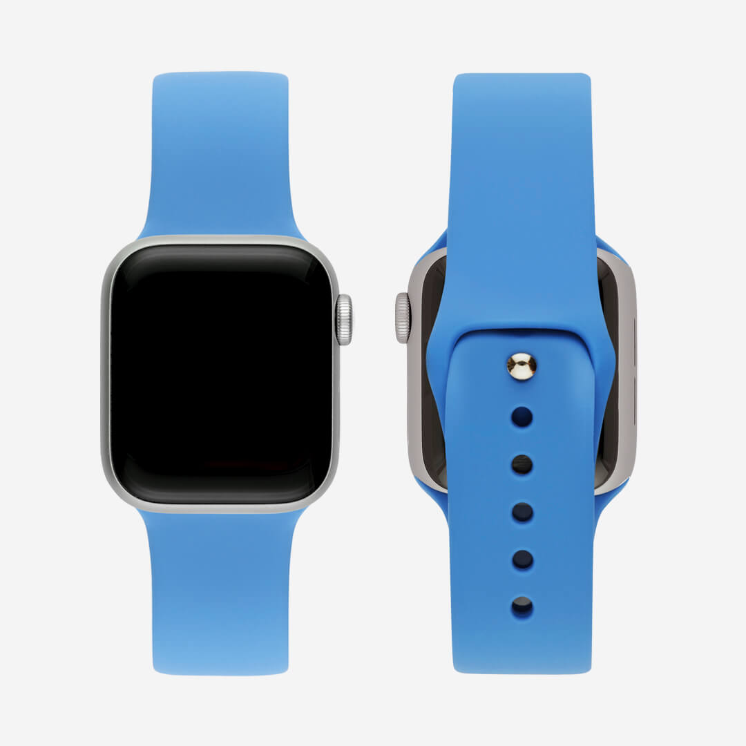 Classic Silicone Apple Watch Band - Plain Blue