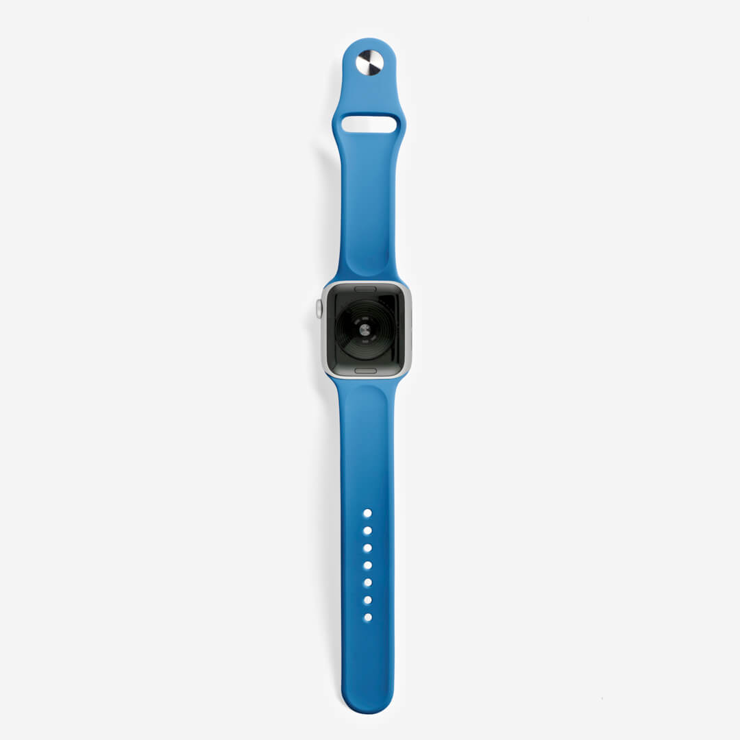 Classic Silicone Apple Watch Band - Plain Blue