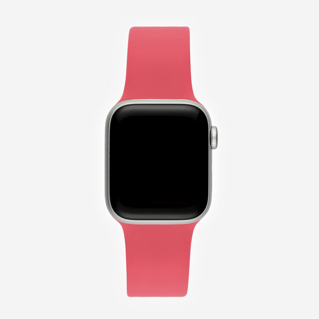 Classic Silicone Apple Watch Band - Rose Red