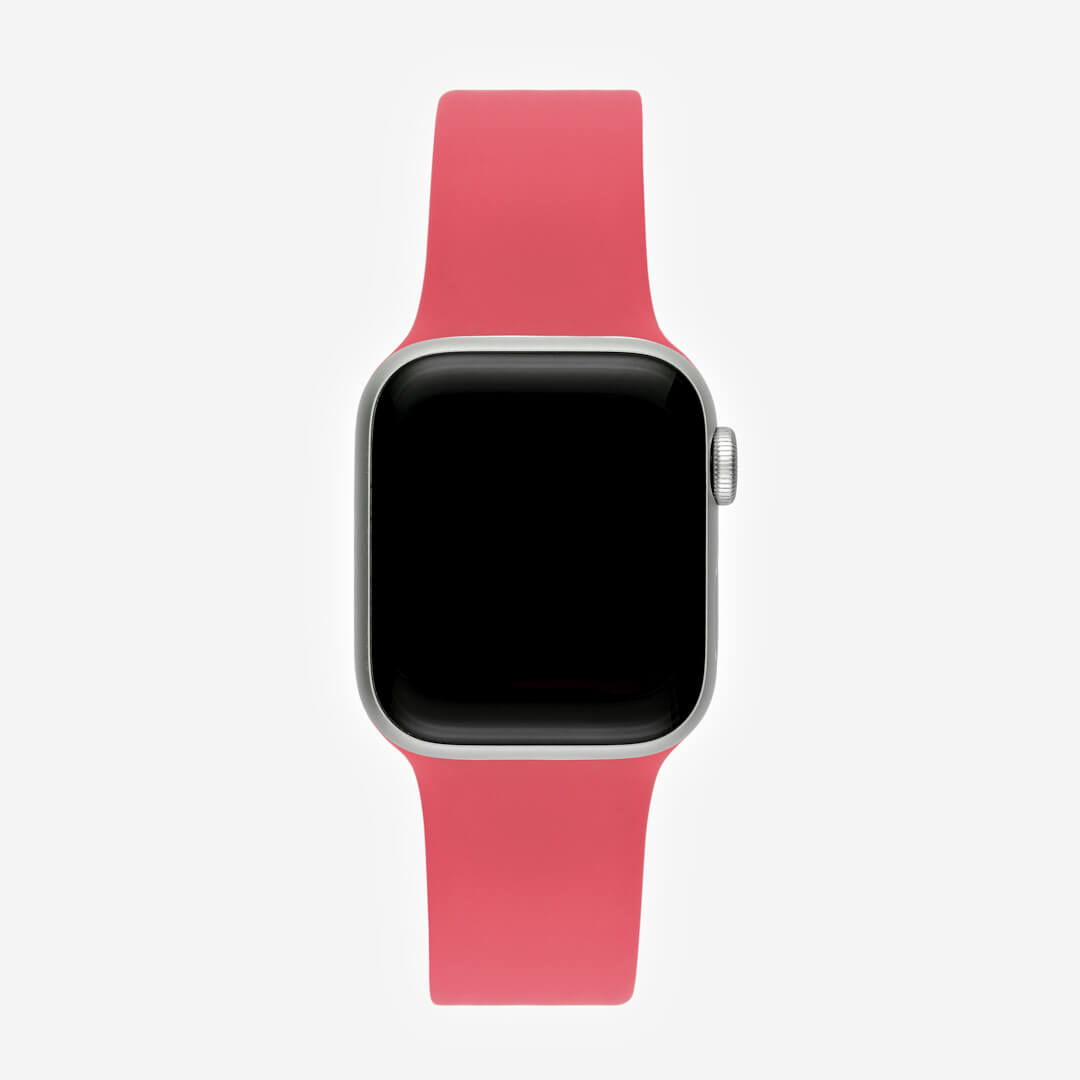 Classic Silicone Apple Watch Band - Rose Red