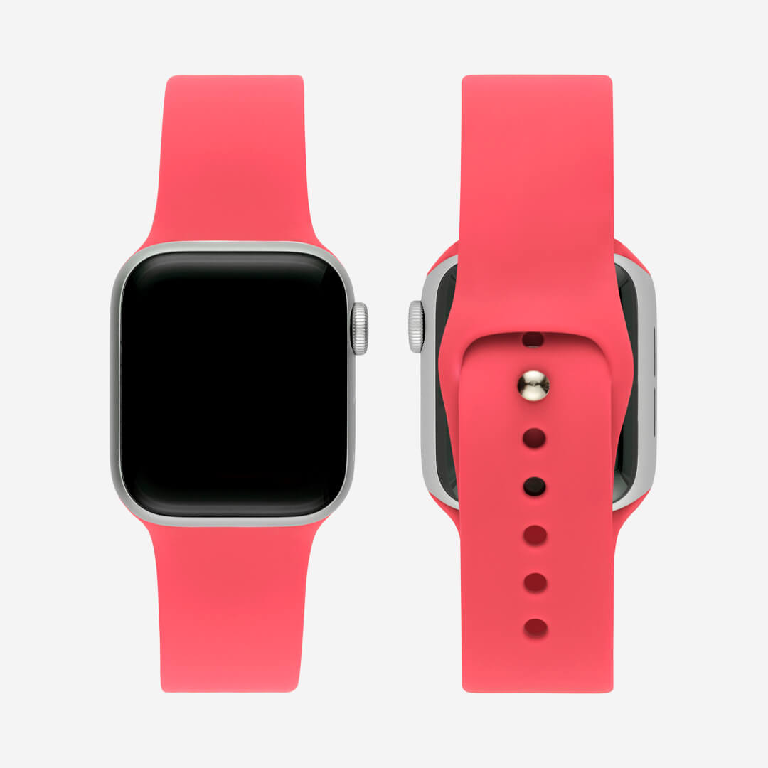 Classic Silicone Apple Watch Band - Rose Red