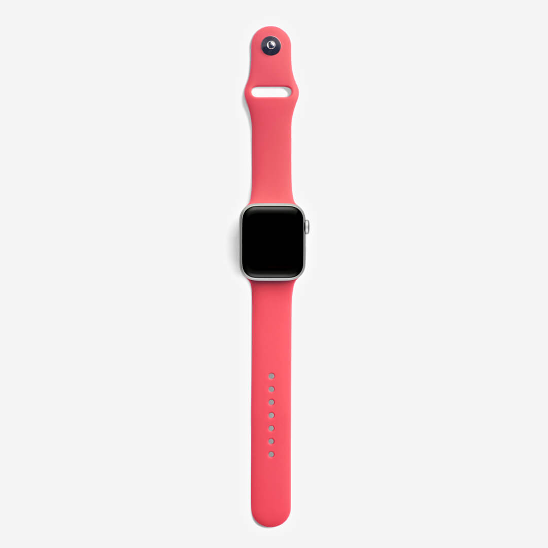 Classic Silicone Apple Watch Band - Rose Red