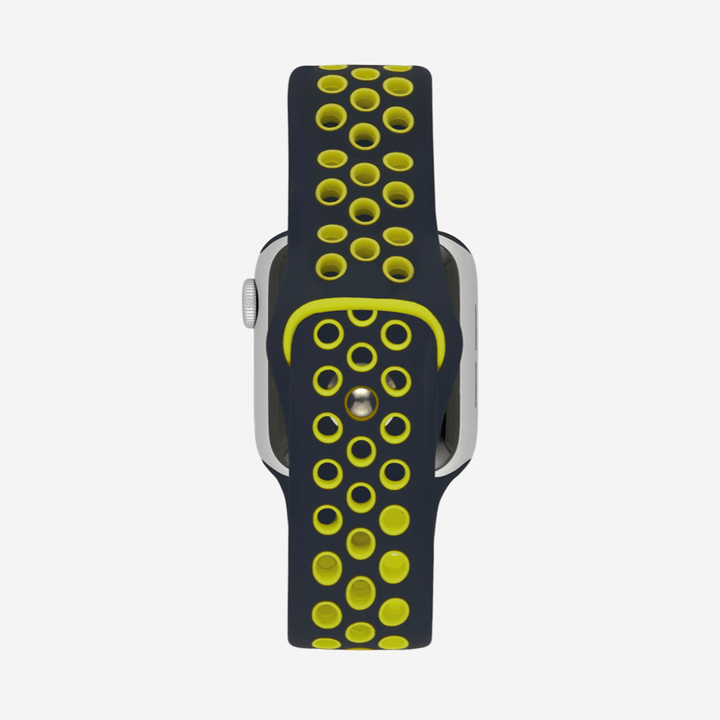 Silicone Sports Apple Watch Band - Black/Yellow