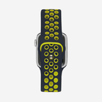 Silicone Sports Apple Watch Band - Black/Yellow