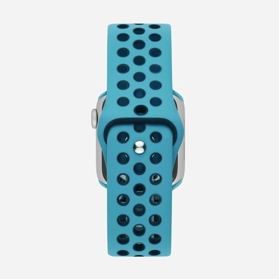 Silicone Sports Apple Watch Band - Celestial Teal/Black