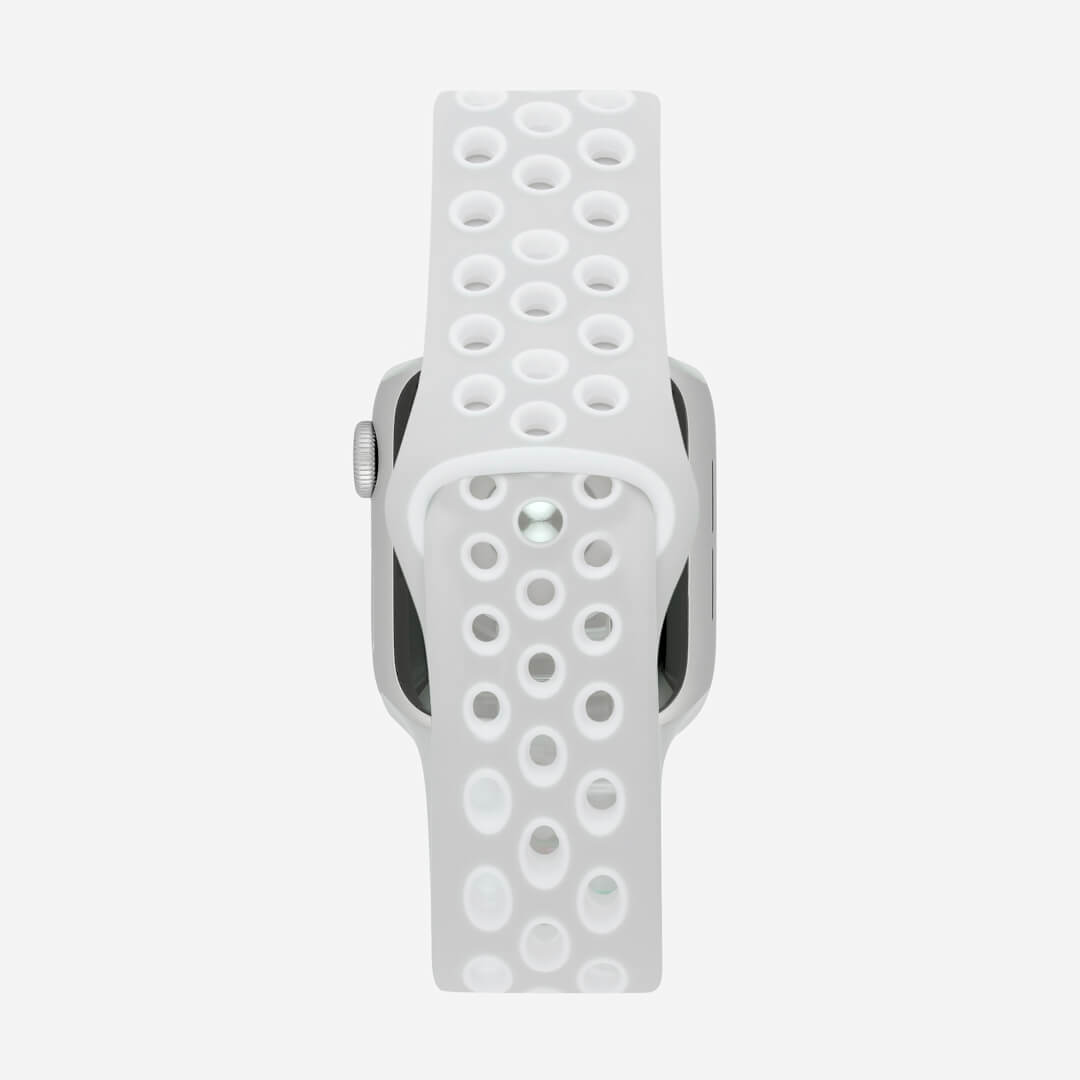 Silicone Sports Apple Watch Band - Stone/White