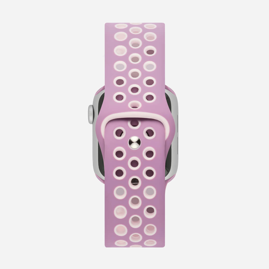 Silicone Sports Apple Watch Band - Violet/Plum Fog