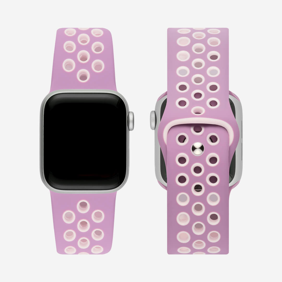 Silicone Sports Apple Watch Band - Violet/Plum Fog