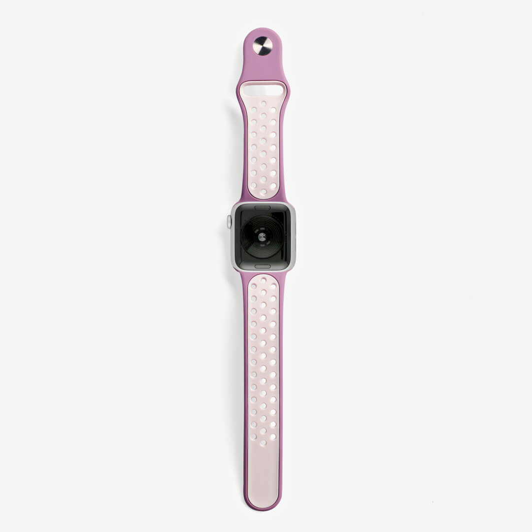 Silicone Sports Apple Watch Band - Violet/Plum Fog