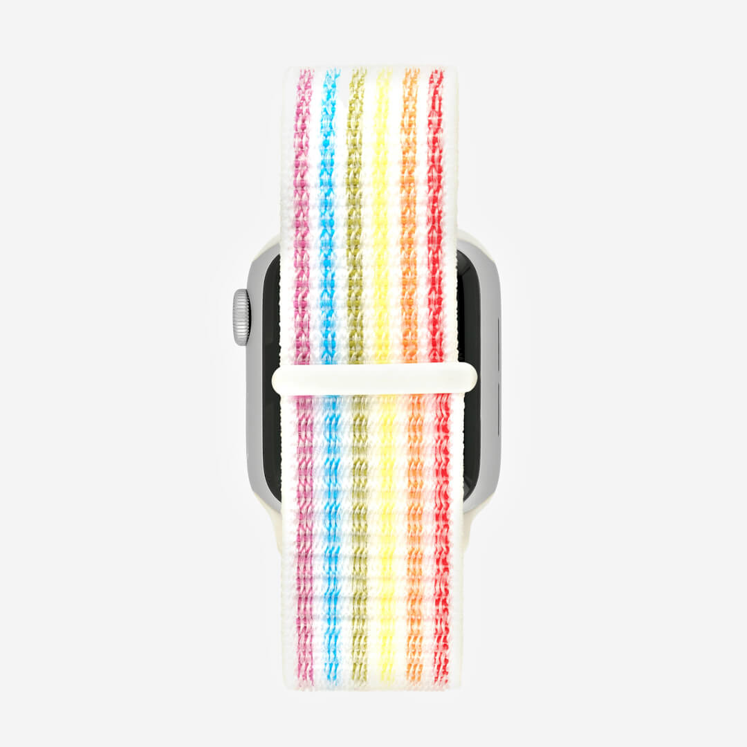 Striped Sport Loop Apple Watch Band - Rainbow