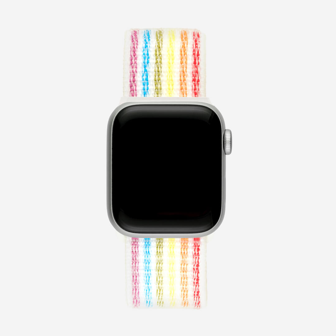 Striped Sport Loop Apple Watch Band - Rainbow