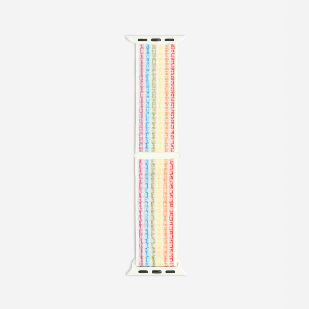 Striped Sport Loop Apple Watch Band - Rainbow