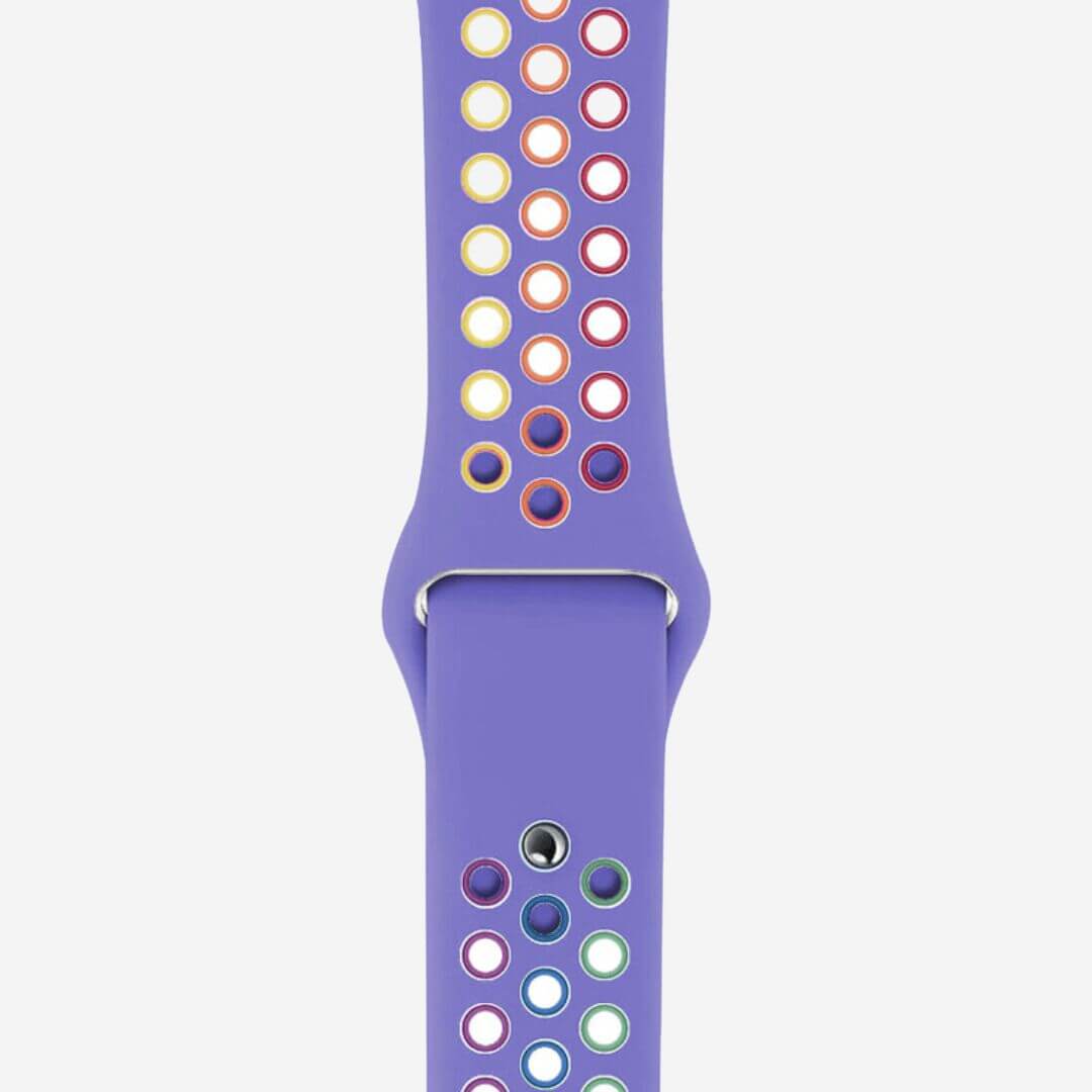 Silicone Sports Apple Watch Band - Violet/Pride