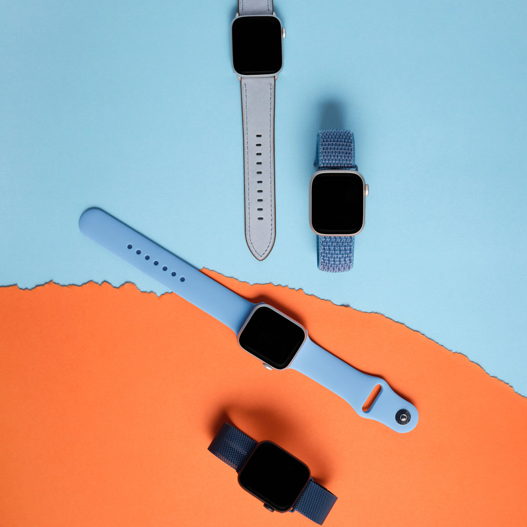 Classic Silicone Apple Watch Band - Blue Mist