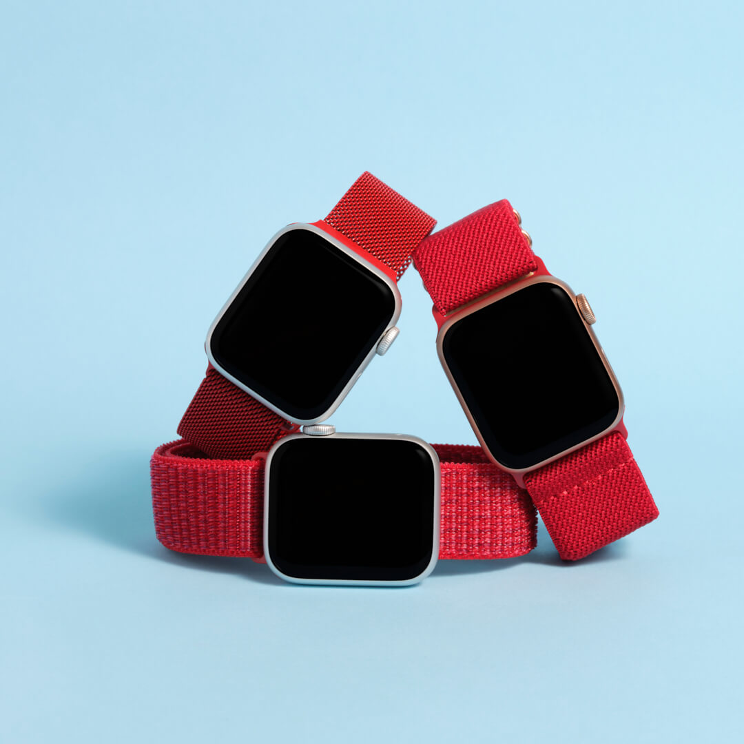 Milanese Loop Apple Watch Band - Red