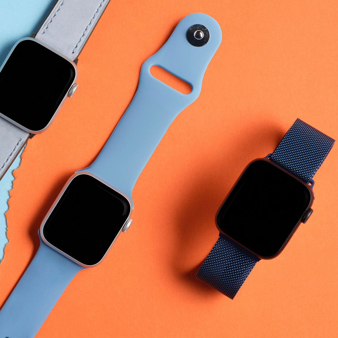 Classic Silicone Apple Watch Band - Blue Mist