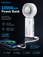 3 In 1 Foldable Handheld Fan & Power Bank