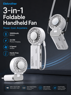 3 In 1 Foldable Handheld Fan & Power Bank
