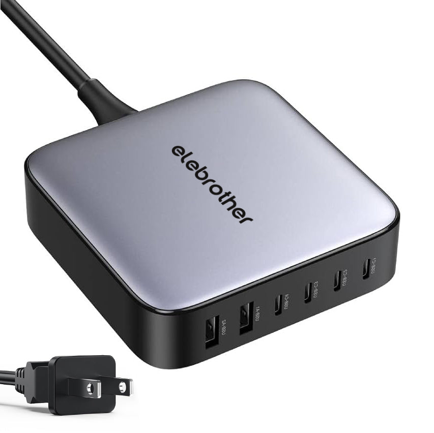 elebrother 200W-GaN-III-6-Port-Fast-Charging-Station-Hub-main_0c462b92-995a-4d42-b526-83dc44ae77d0