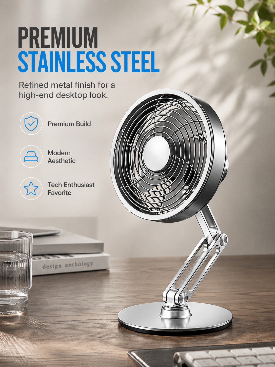 Rotatable Alloy Desk Fan