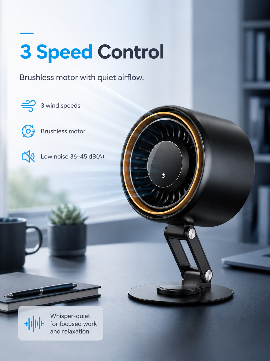 Rotatable Alloy Desk Fan