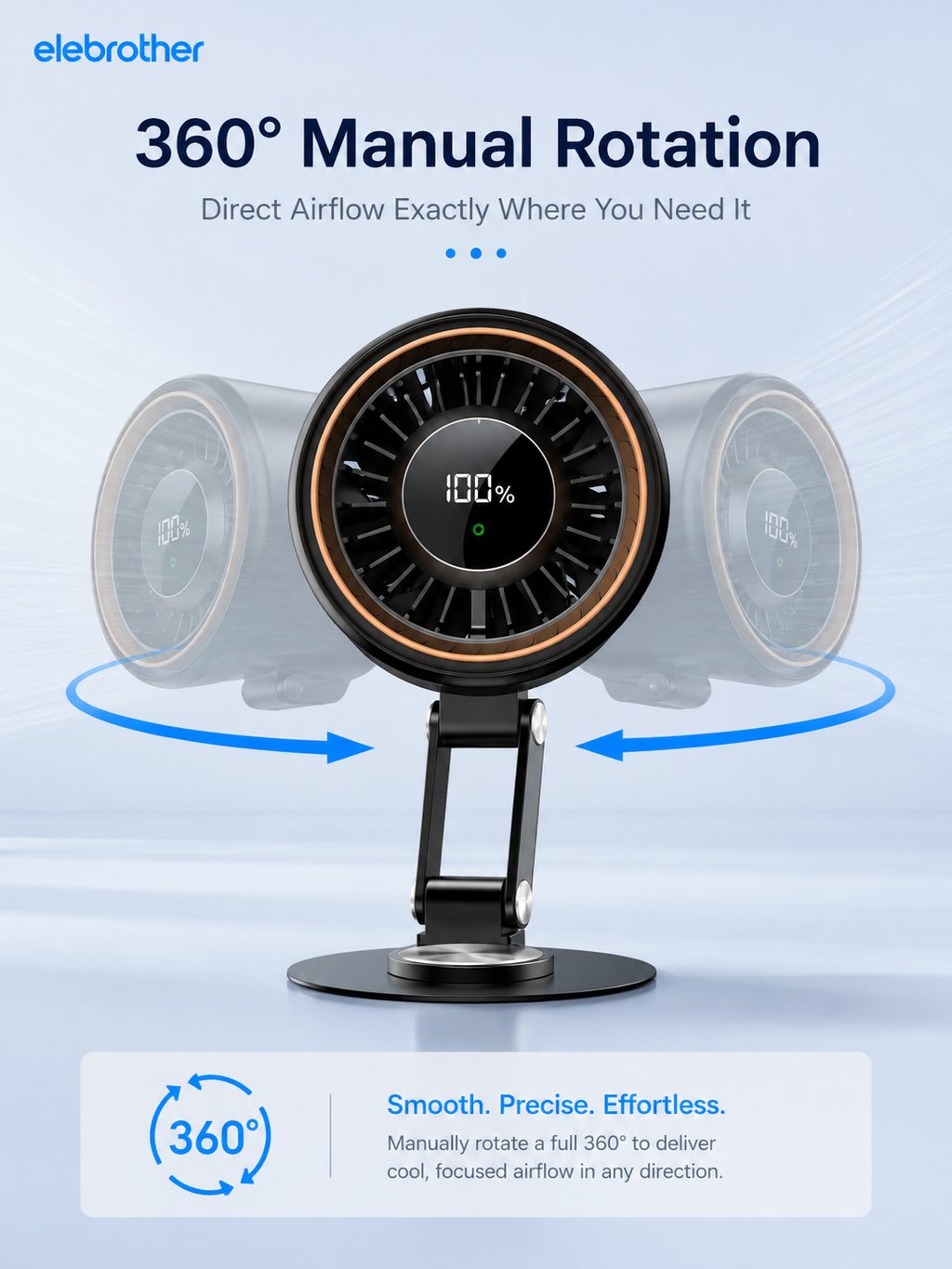 Rotatable Alloy Desk Fan
