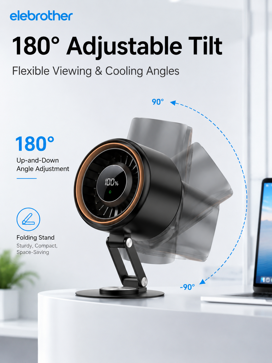 Rotatable Alloy Desk Fan
