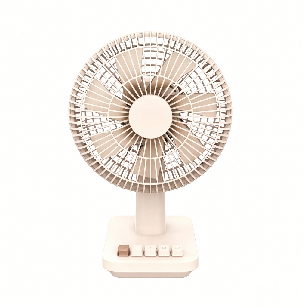 Retro Desk Fan with 90° Auto Oscillation