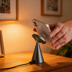 25W Qi2 Premium Alloy Conoid Wireless Charger Stand