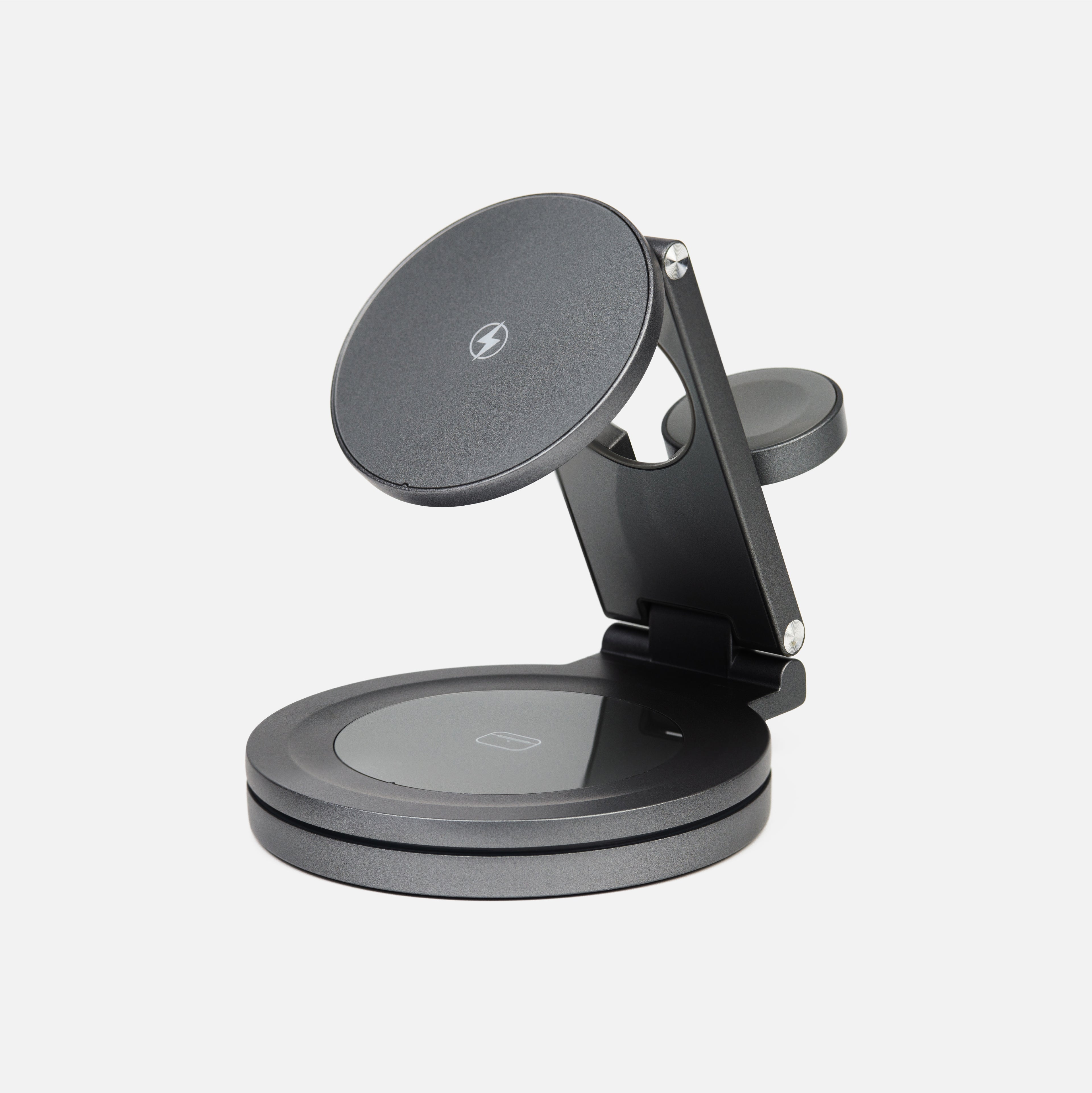 Qi2 3-in-1 Aluminum Alloy  Wireless Charger Dock