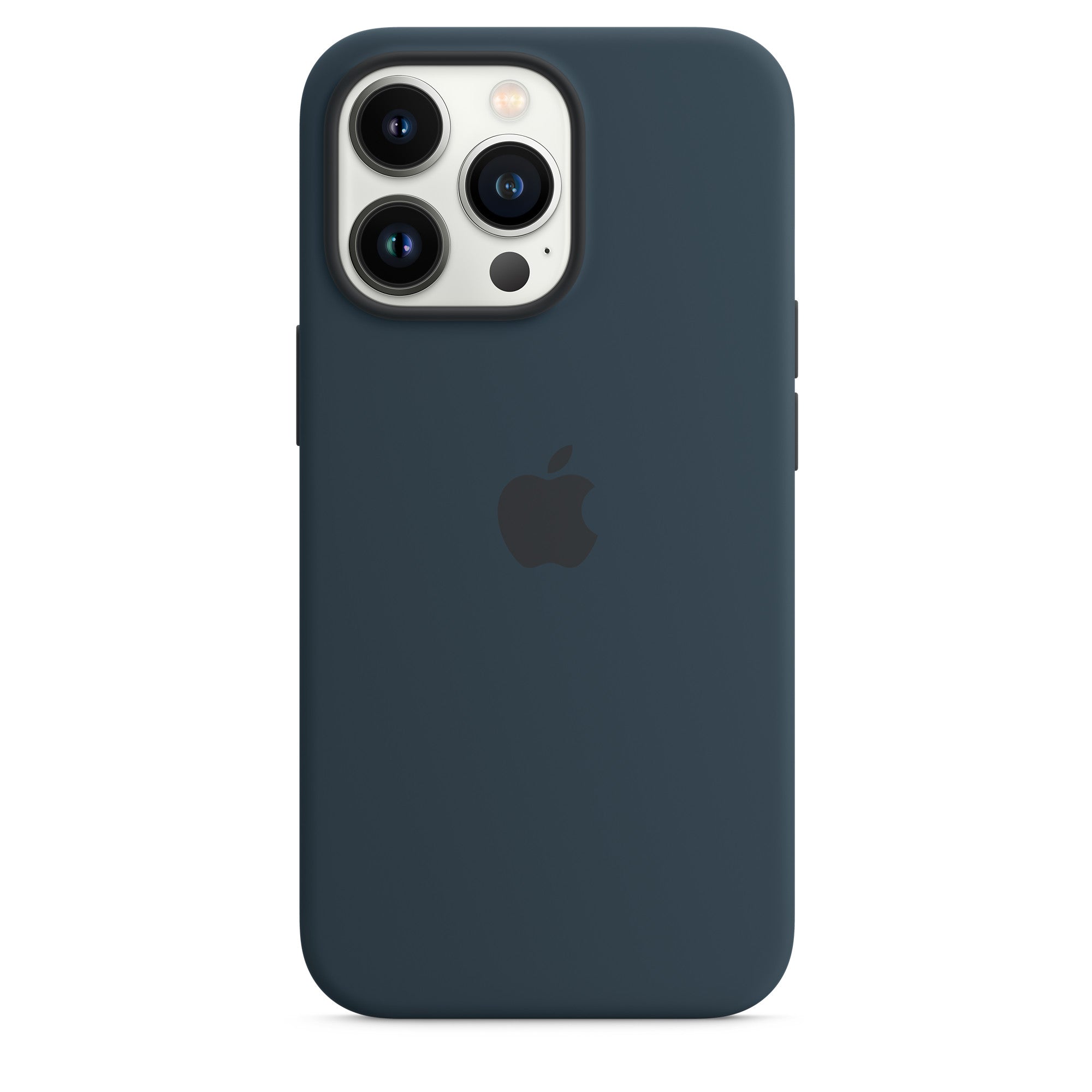 iphone 13 pro silicone case with magsafe abyss blue