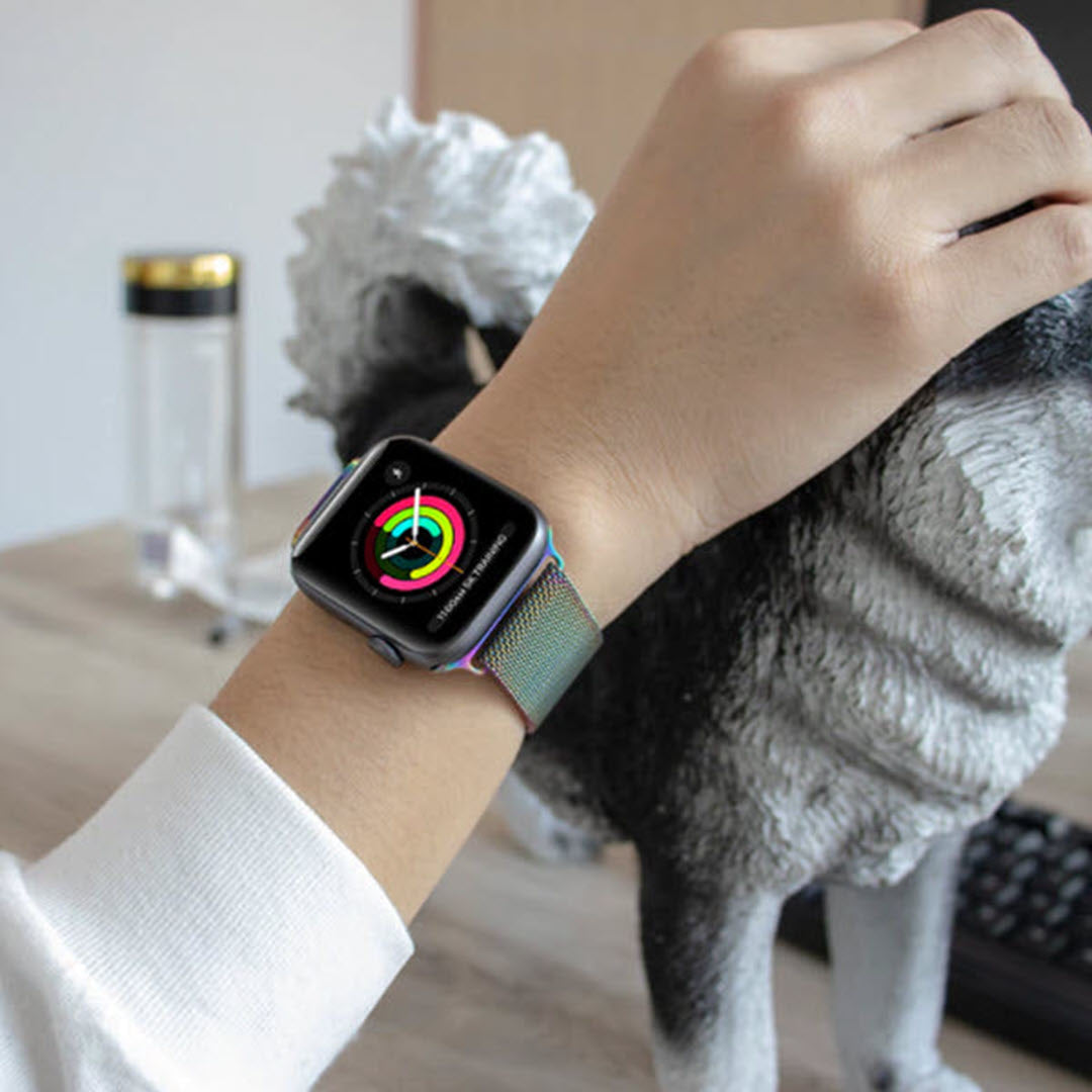 Milanese Loop Apple Watch Band - Pearlescent