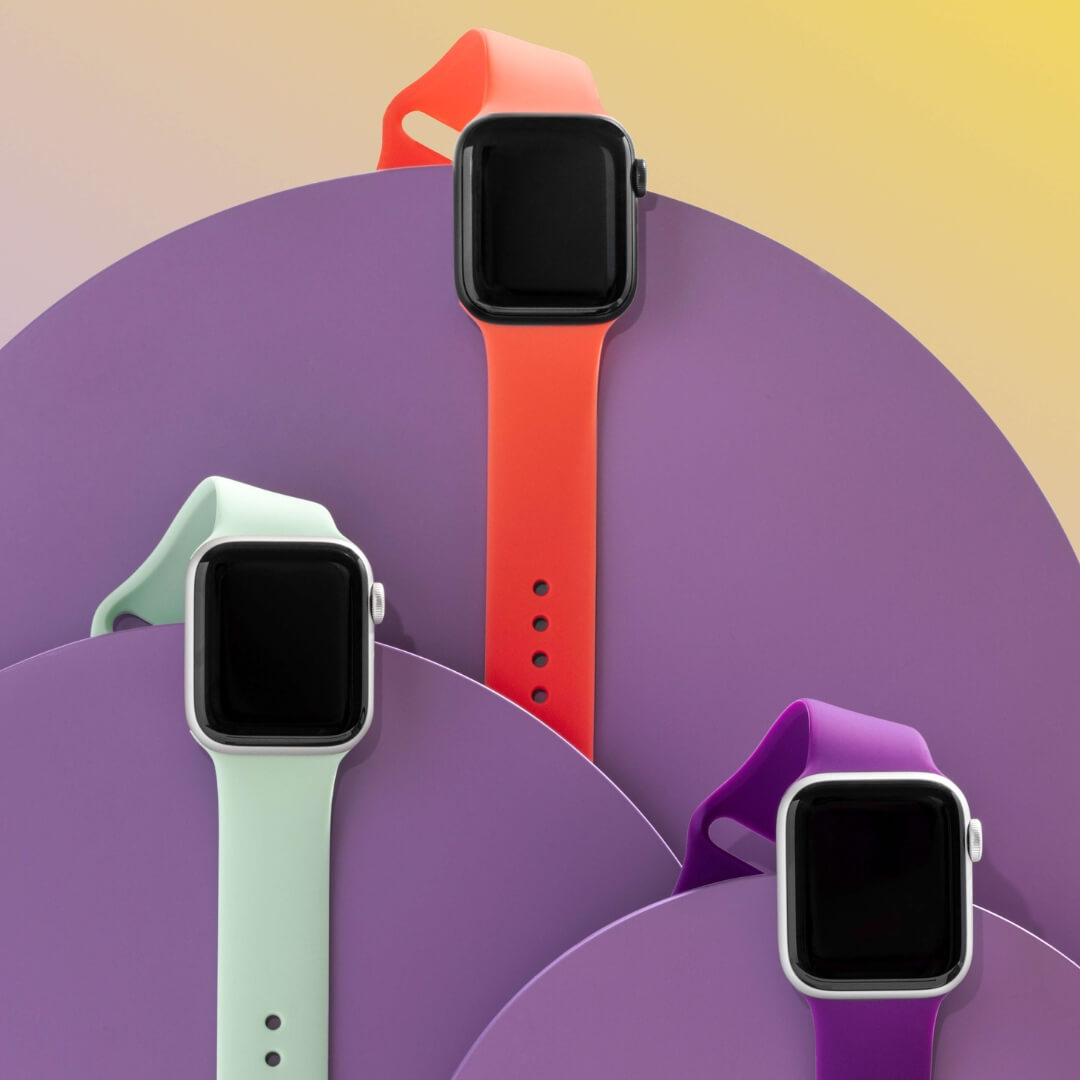 Classic Silicone Apple Watch Band - Coral