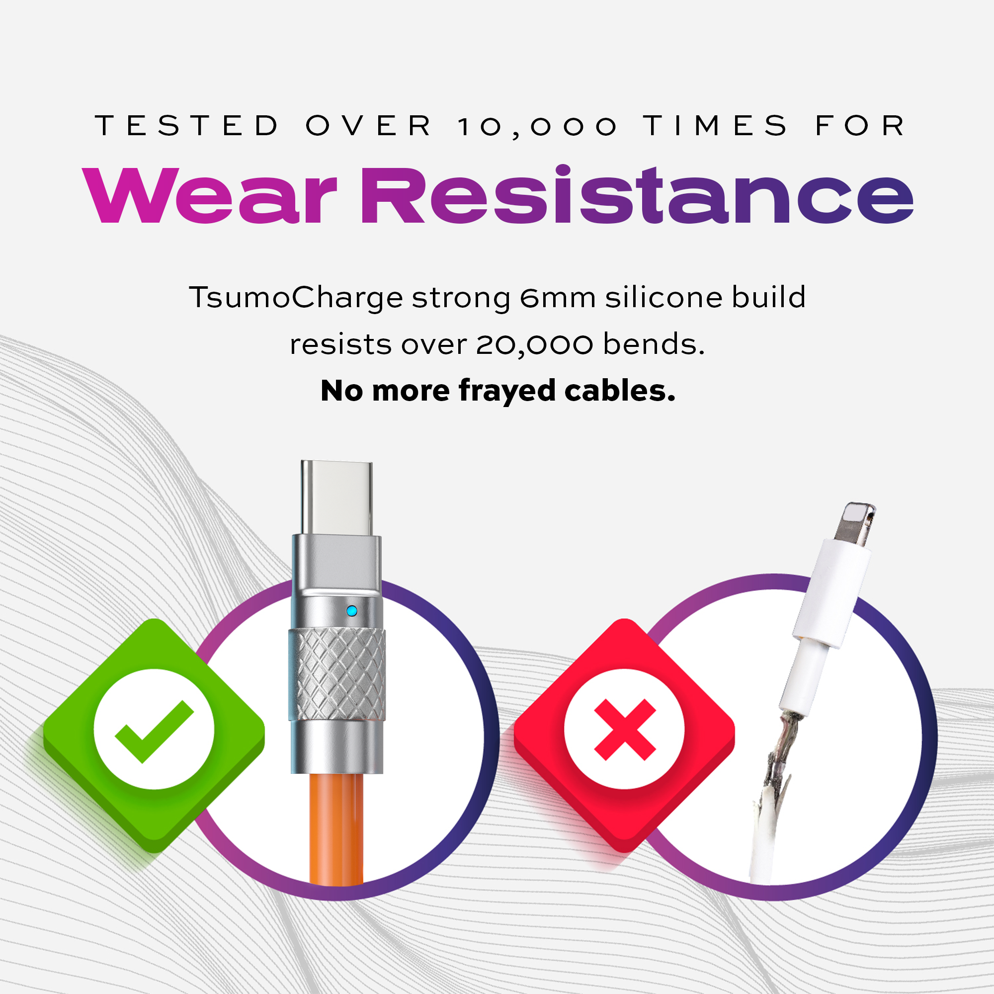 TsumoCharge® | 100W Silicone Charging Cable